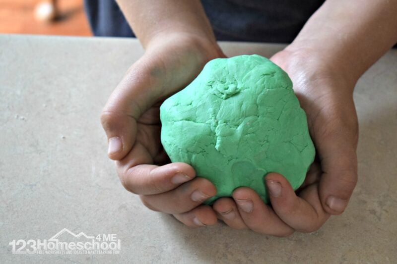 This 2 ingredient playdough recipe couldn't be easier to make