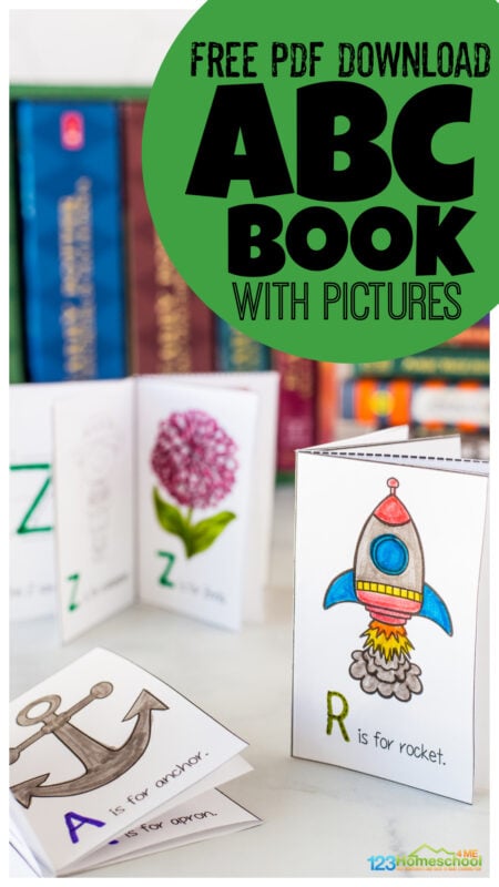 Kids will have fun making their very own FREE Alphabet Book Printable! Just color, fold and read. There is a book for each letter from A to Z