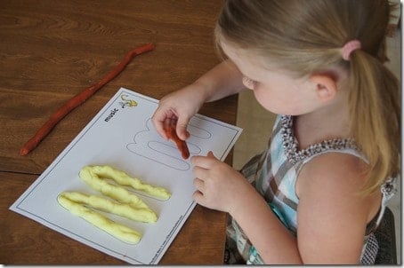 ABC Playdough activity to help preschool and kindergarten kids learn alphabet letters