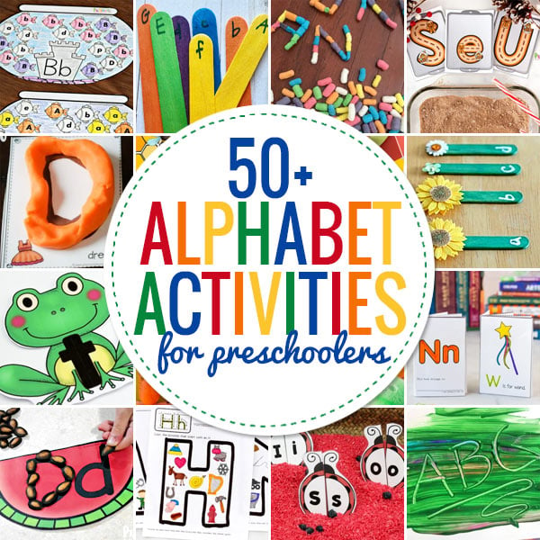 50 EPIC Preschool Alphabet Letter Activities