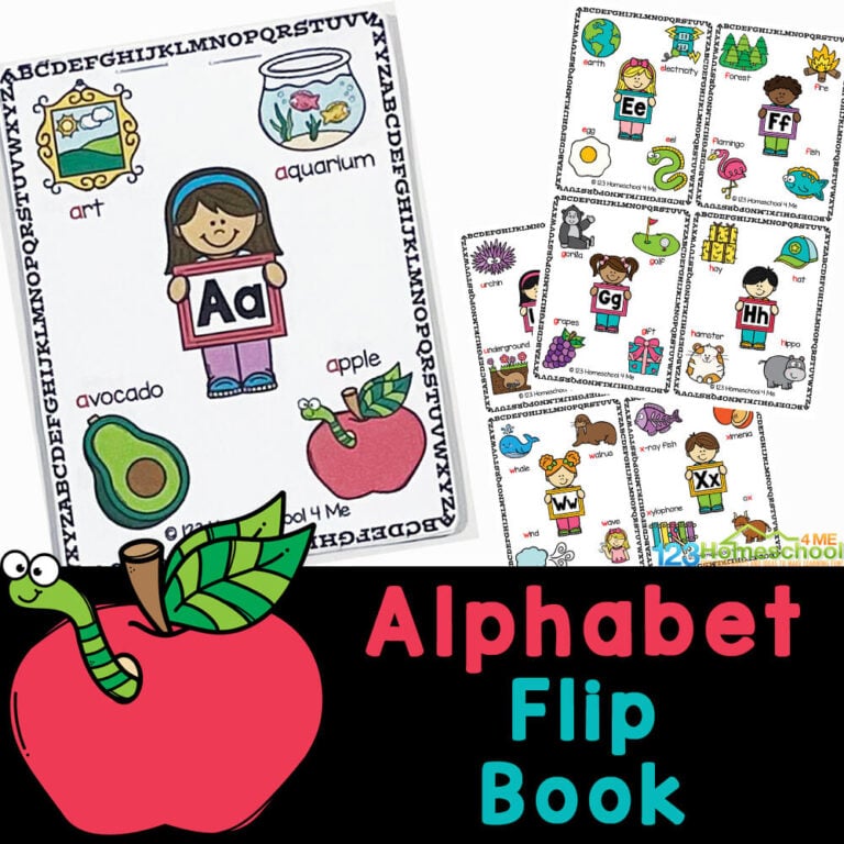 FREE Printable Alphabet Flip Book for Kids