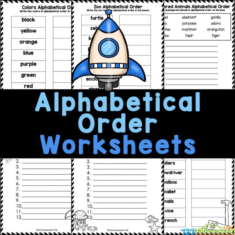 FREE Printable Alphabetical Order Worksheets