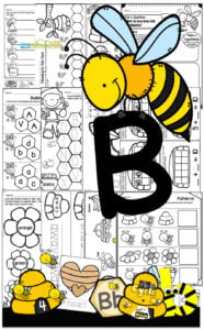 b is for bee printables for preschoolers