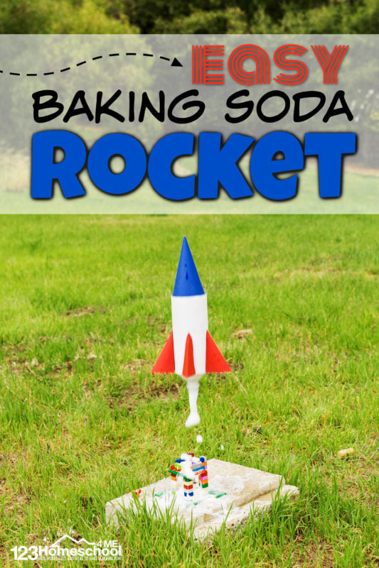  Vinegar and baking soda rocket is fun AND educational summer activity for kids! See how to make a bottle rocket project that rises 30-50 feet!