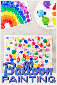 balloon painting art project for toddlers