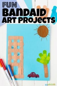 Whether you are having a doctor theme preschool unit, talking about germs, community helper activity, or are just looking for a fun and silly craft for kids, you will love this band aid art project for toddler, preschool, pre-k, kindergarten, first grade, and 2nd grade children. You are going to love this really fun, creative craft for kids!