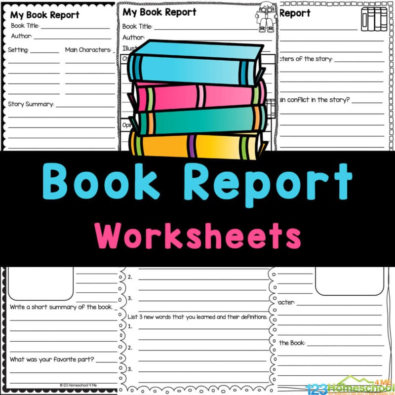 These FREE book report worksheets for a simple, fun way to make kids understand what they read. Print free printable book report template here