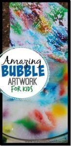 Amazing Bubble Artwork for Kids - this is such a fun, simple, colorful and FUN summer activity for kids! This kids activities is not only fun to make but makes a beautiful art project too for your summer bucket list. Perfect for toddler, preschool, kindergarten, first grade, 2nd grade, 3rd grade, 4th grade, 5th grade, and 6th grade kids.