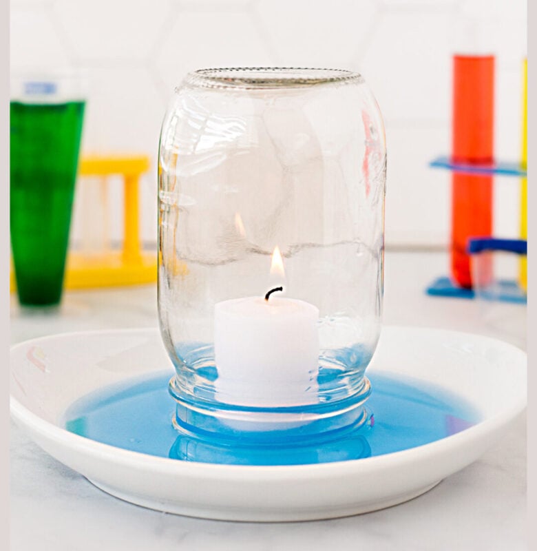 burning candle in water experiment
