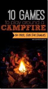 Nothing says summer like going camping and having a big bonfire roasting marshmallows, telling stories, and creating memories as a family using camp fire games. Kids of all ages will enjoy these campfire games! Your family is going to have fun, get closer, and create priceless memories playing these no-prep campfire games for kids! 