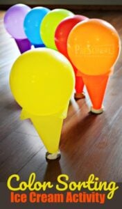 color matching ice cream activity