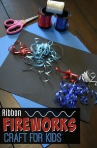 Ribbon Fireworks Craft