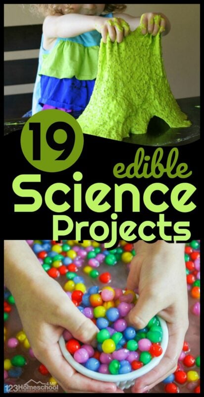 19 Edible Science Projects - so many fun educational kids activities to learn about science while having fun! They are all taste safe!!! #kidsactivities #preschool #kindergarten