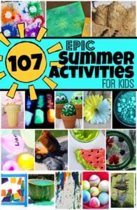 107 EPIC Summer Activities for Kids - so many fun things to do in the summer for families and kids! Add these to your summer bucket list #summeractivities #kidsactivities #summerbucketlist