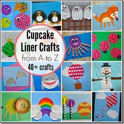 40 Alphabet Crafts using Cupcake Liners