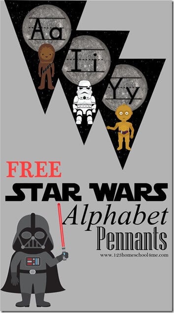 Star Wars Alphabet Printable Pennants
