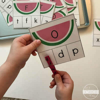 Watermelon Letter Recognition Activity for Preschool Theme