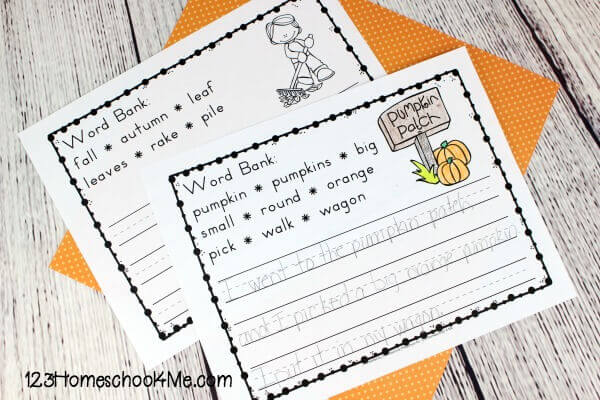 FREE Printable Fall Writing Prompts for Kids