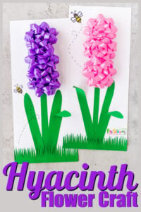 Make a pretty blooming hyacinth craft to celebrate the arrival of spring. This clever flower craft uses gift bows to make this EASY project!