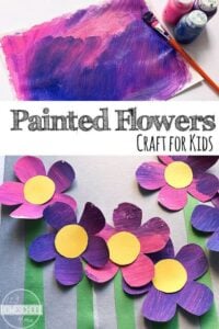Looking for flower craft ideas? These beautiful painted flowers craft is perfect for toddler, preschool, kindergarten, first grade, 2nd grade, 3rd grade and more. It is a cute, fun, simple to make spring and summer craft for kids.