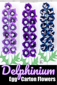 delphinium flower egg carton craft