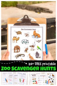 Spring is the time for field trips to the local zoo. In an attempt to make our homeschool field trips extra fun (and educational) I created these super cute, zoo scavenger hunt templates. We have lots of choices with these zoo scavenger hunt printable pack to accomidate kids of all ages from toddler, preschool, pre-k, kindergarten to elementary age students in first grade, 2nd grade, 3rd grade, 4th grade, 5th grade, and 6th grade students. Whether you use the simple animal scavenger hunt or learn about endagered animals or animal habitats in one of these zoo scavenger hunt ideas - kids will have fun learning about zoology in science. Simply print free printable scavenger hunt pdf file and you are ready to learn about animals with this printable scavenger hunt at your local zoo.