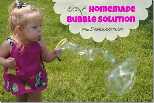 the best homemade bubble solution