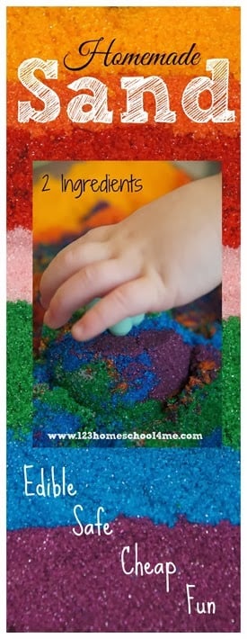 2 Ingredient Homemade Sand for Sensory PLAY