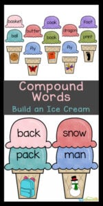 Kids will love this fun using the free ice cream printable for this Ice Cream Themed Compound Words Activity. This fun summer themed literacy activity shas kindergarten, first grade, 2nd grade, and 3rd grade students add ice cream scoop words to create the compound word pictured on the ice cream cone. This is such a fun by Simply download pdf file with compound words exercises and you are ready to play and learn!