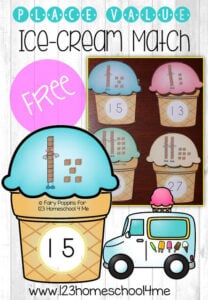 Ice Cream Place Value Matching Game