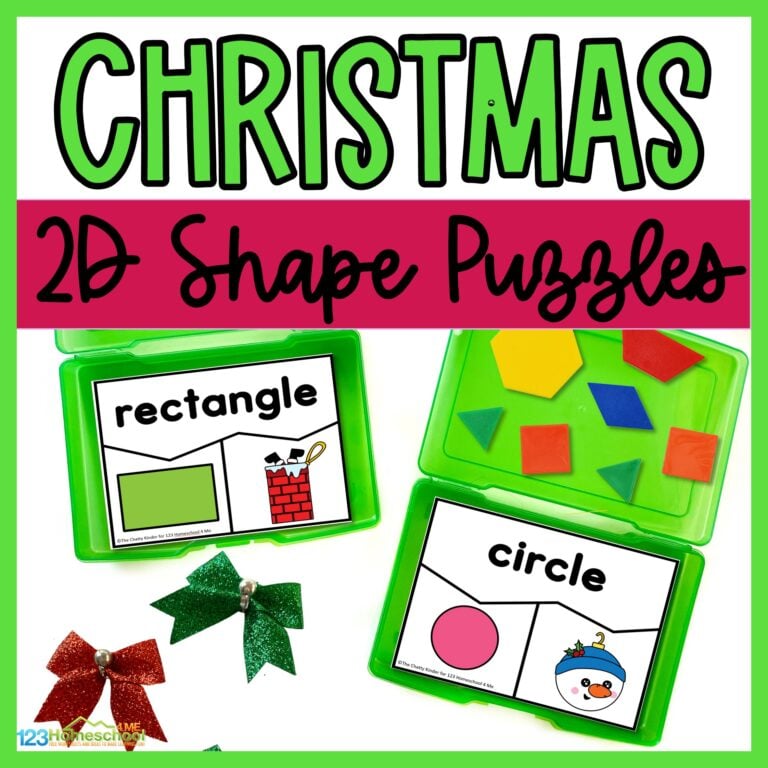 FREE Christmas 2D Shapes Printable Activity