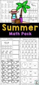 kindergarten summer math worksheets