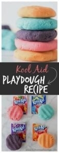 Kool Aid Playdough Recipe - This is the BEST playdough recipe ever!! It takes only 5 minutes, is easy-to-make, smells amazing, and is cheap too. This is the perfect homemade playdough recipe for kids activities (toddler, preschool, prek, kindegarten, first grade, 2nd grade) #koolaid #playdough #preschool