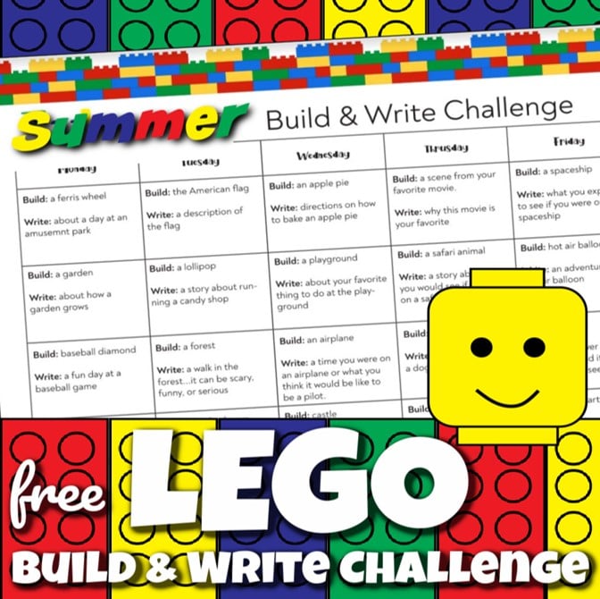 Lego Build and Write Summer Creative Writing Prompts and Challenges