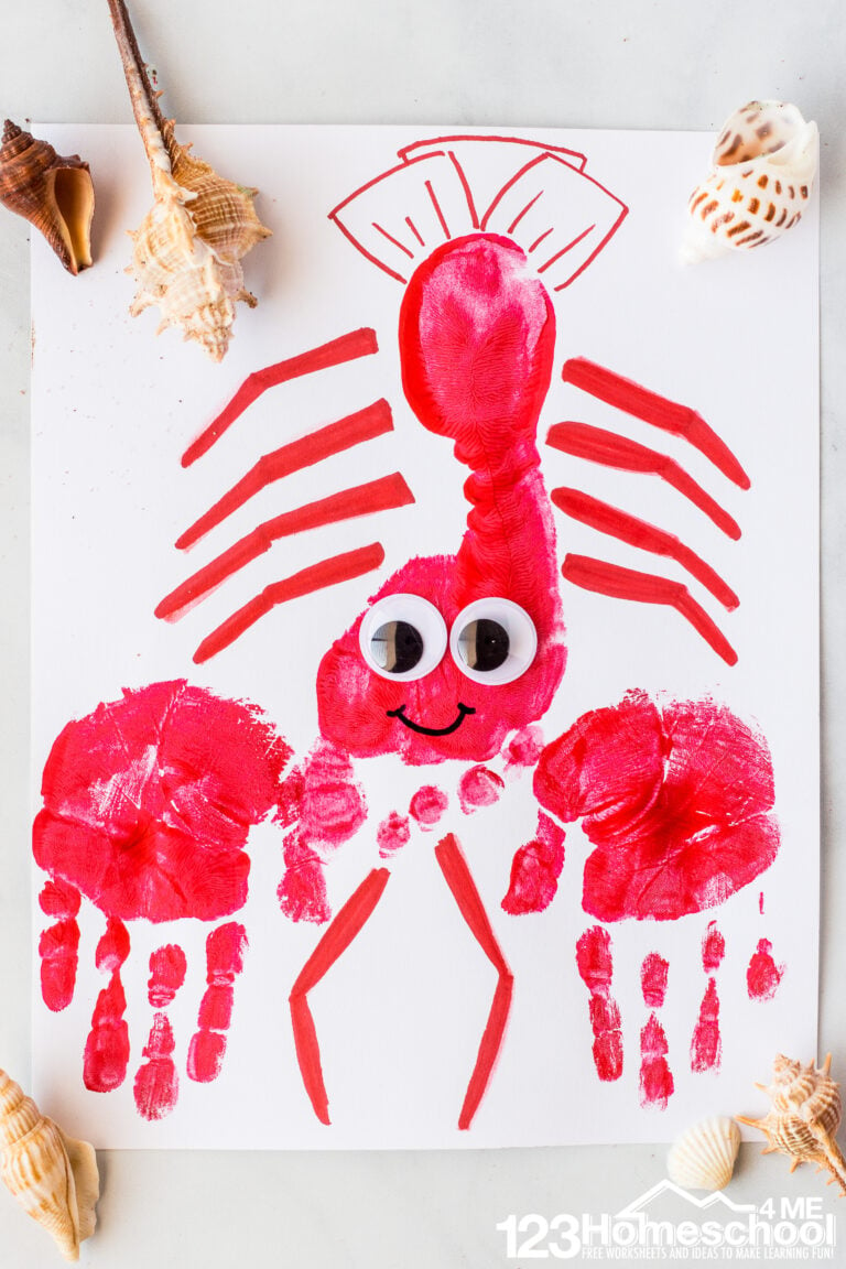 Super Cute Lobster Hand and Feet Ocean Craft for Preschoolers