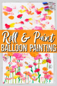 paint and roll summer balloon painting activity for kids