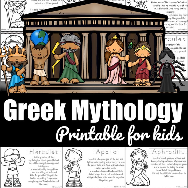Greek Mythology Printable for Kids