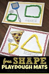 playdough shape activities for preschoolers