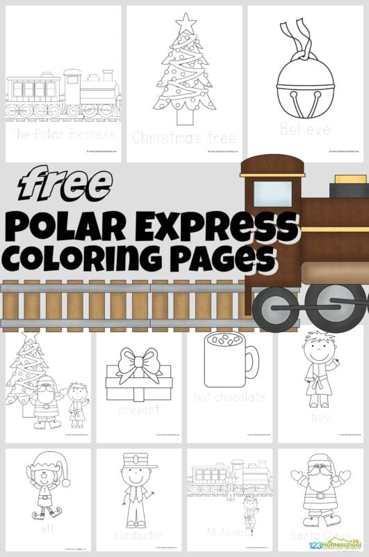 polar express coloring pages