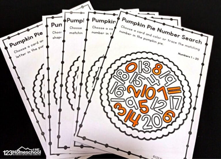 Thanksgiving Pumpkin Pie Worksheets – Color by Letter, Number, & Shape