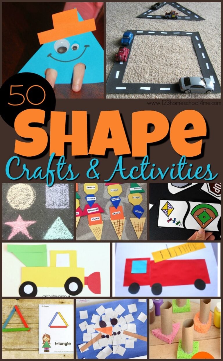 50 EPIC Shape Crafts and Activities for Kids