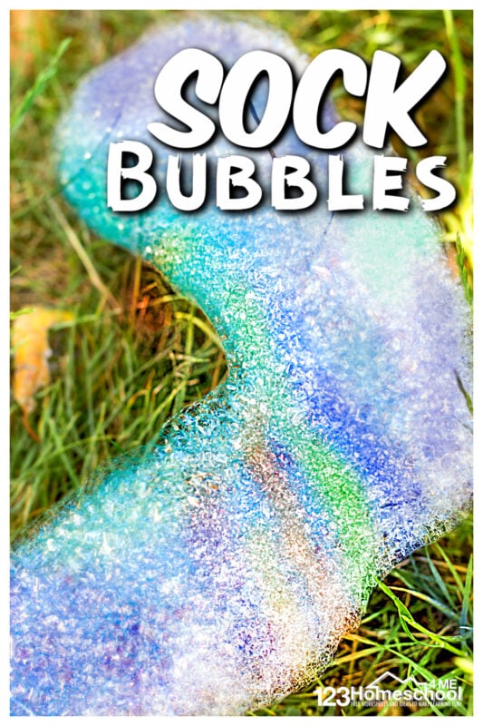 Looking for a fun summer activity for kids? You are going to love blowing colorful snake bubble. This sock bubbles activity is super simple and such an easy summer activity idea for toddlder, preschool, pre-k, kindergarten, first grade, 2nd grade, and 3rd graders too. It takes blowing bakcyard bubles to a new level making long, colorful snakes with a simple technique using a sock and a plastic bottle. You've got to try this bubble snake experiment.