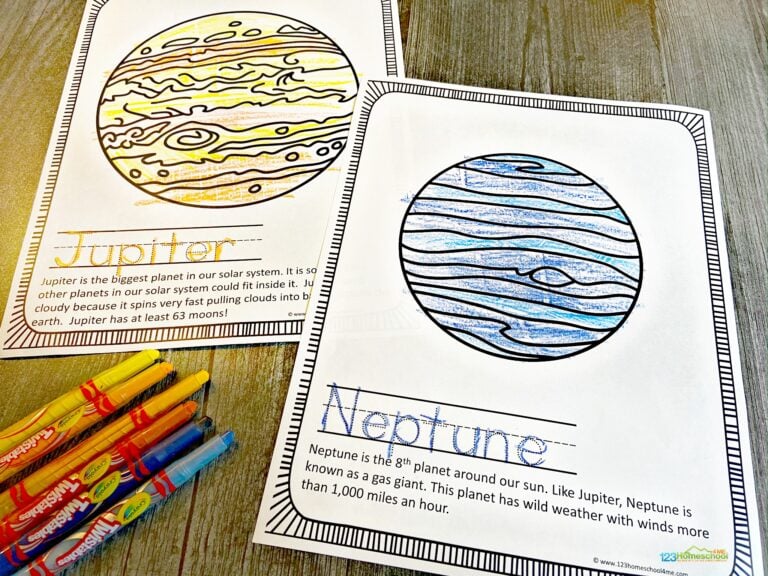 FREE Printable Solar System Planet Coloring Pages