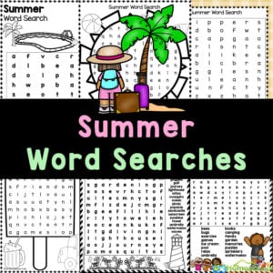 Get ready for FUN with these FREE printable Summer Word Searches for kids! Simply print and you are ready to have some indoor fun anytime!
