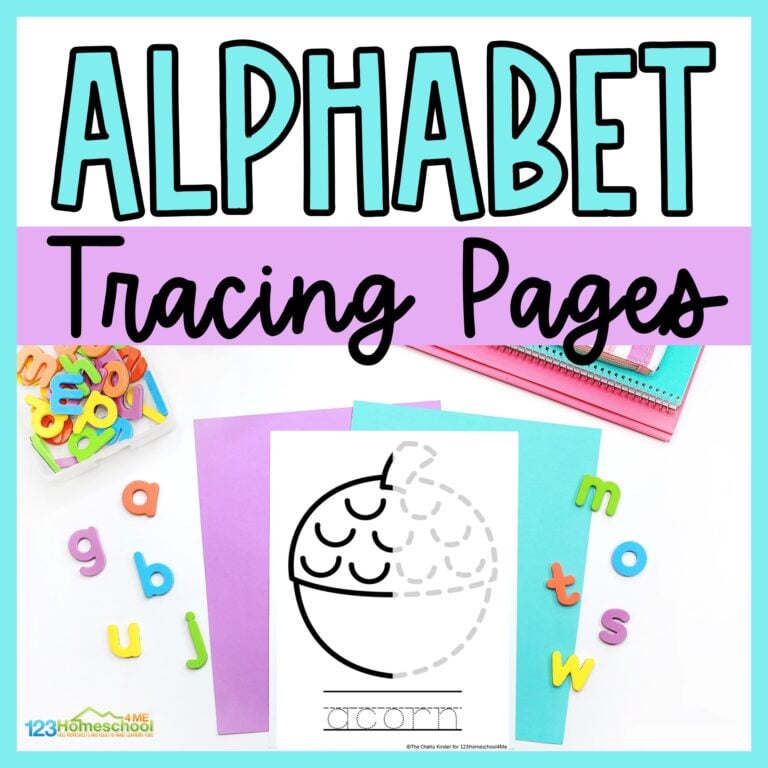 FREE Printable Trace the Picture Alphabet Worksheets
