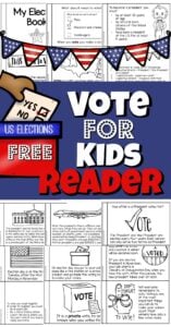 It is important to teach children about how we elect the president of the United States of America. This simple, no prep Voting for Kids reader will help pre k, kindergarten, first grade, 2nd grade, 3rd grade, 4th grade, 5th grade, and 6th grade students. This printable election book is perfect for preparing children for November elections!