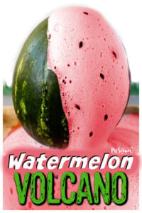 WOW your kids with this Watermelon Volcano! This summer activity for kids is a great way to sneak in a science experient.