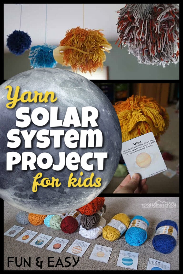 FUN Yarn Solar System Planet Project for kids