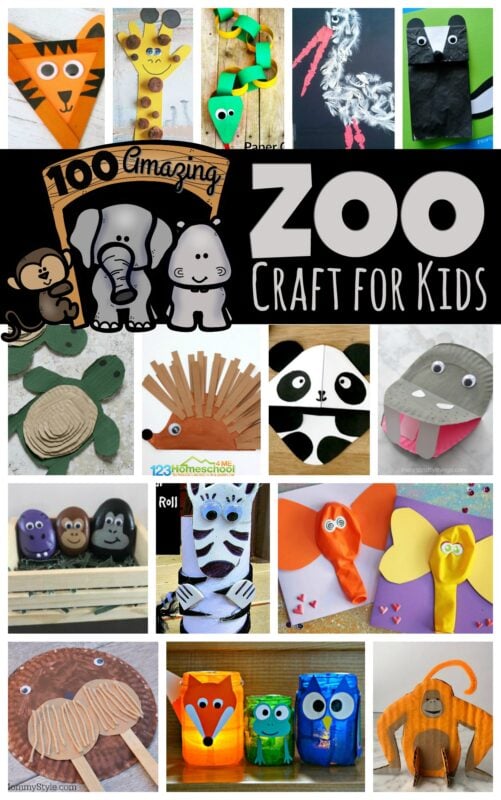 100+ Amazing Zoo Crafts for kids - arranged by habitats! Lion, Giraffe, polar bear, elephant, arctic animals, under the sea, panda, and more crafts for kids from toddler, preschool, kindergarten and more #zootheme #craftsforkids #preschool